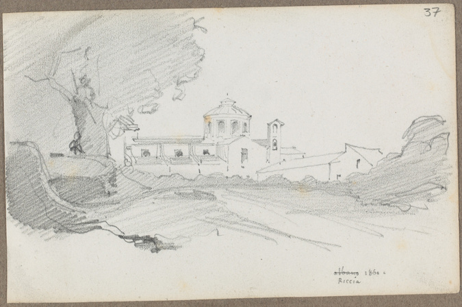 Louis Boitte - Ariccia, vue du village