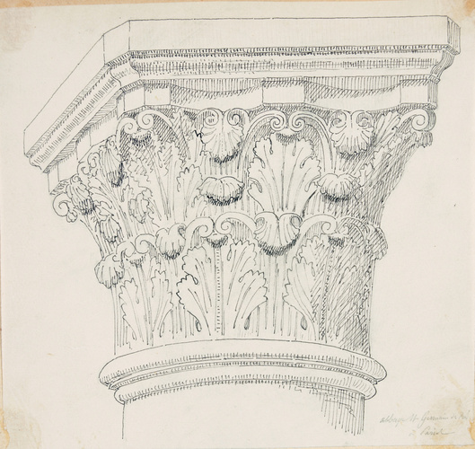 Victor Ruprich-Robert - Chapiteau corinthien dans l'abbaye de Saint-Germain-des-...