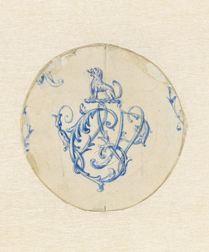 Emile Gallé - Blason aux armes de l'honorable W. P. Consett