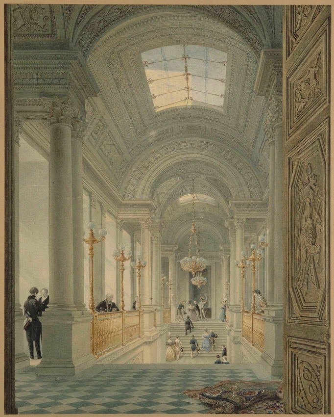 Eugène Viollet-le-Duc - Vue de l'escalier du Château des Tuileries