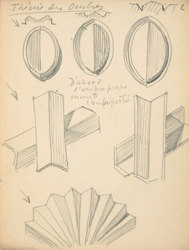 Eugène Grasset - Formes géométriques ovales, angulaires et en éventail avec leur...