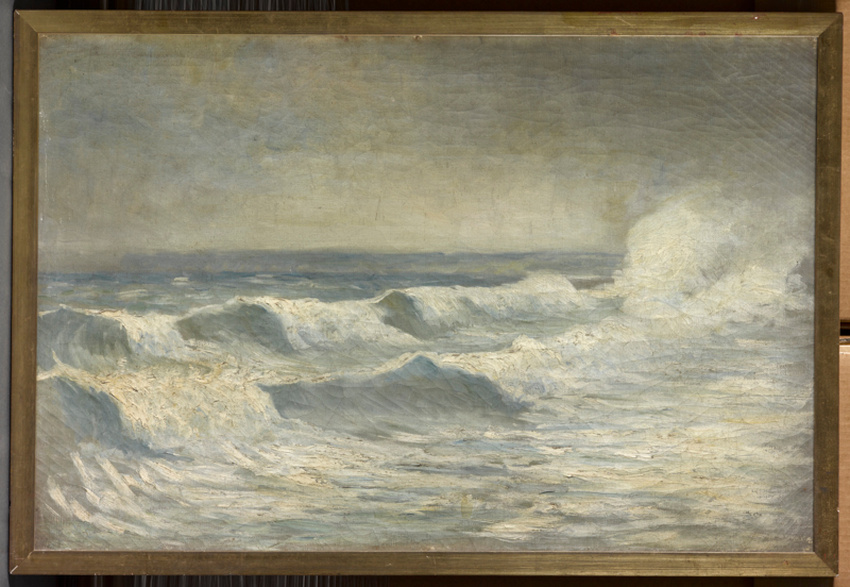 Alphonse Osbert - La Vague à Diélette (Manche)