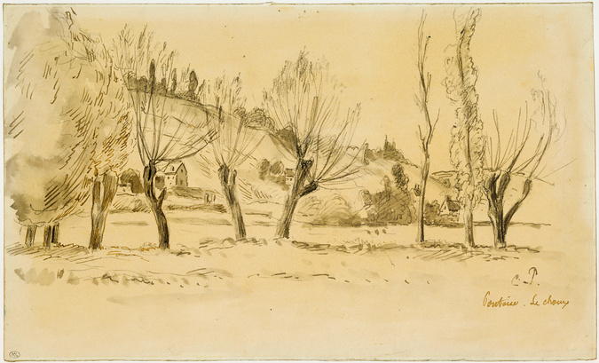 Printemps. Pruniers en fleurs - Camille Pissarro | Musée d'Orsay