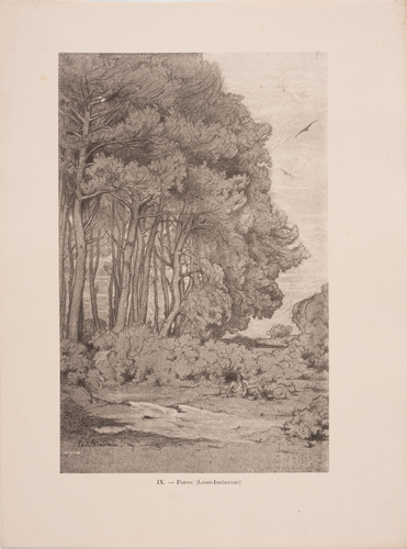 Paul Flandrin - Paysage de Pornic dans la Loire inférieure