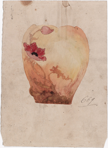 Emile Gallé - Vase aux papavéracées