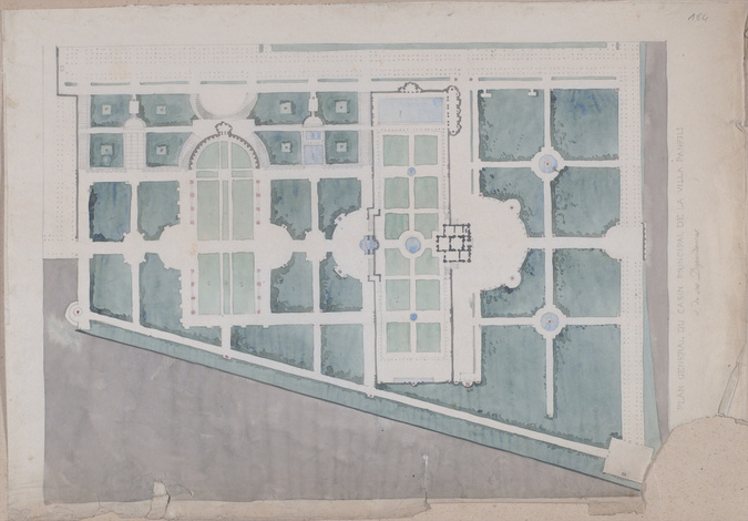 Louis Boitte - Plan général du Casino principal de la villa Pamphili