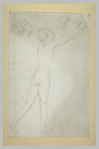 Luc Olivier Merson - Femme debout, les bras tendus vers le ciel