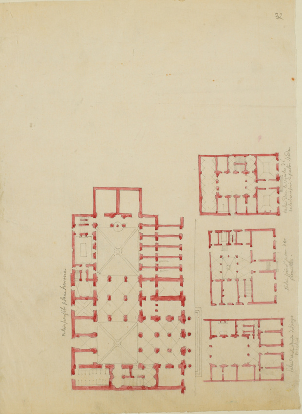 Louis Boitte - Quatre plans de palais à Rome