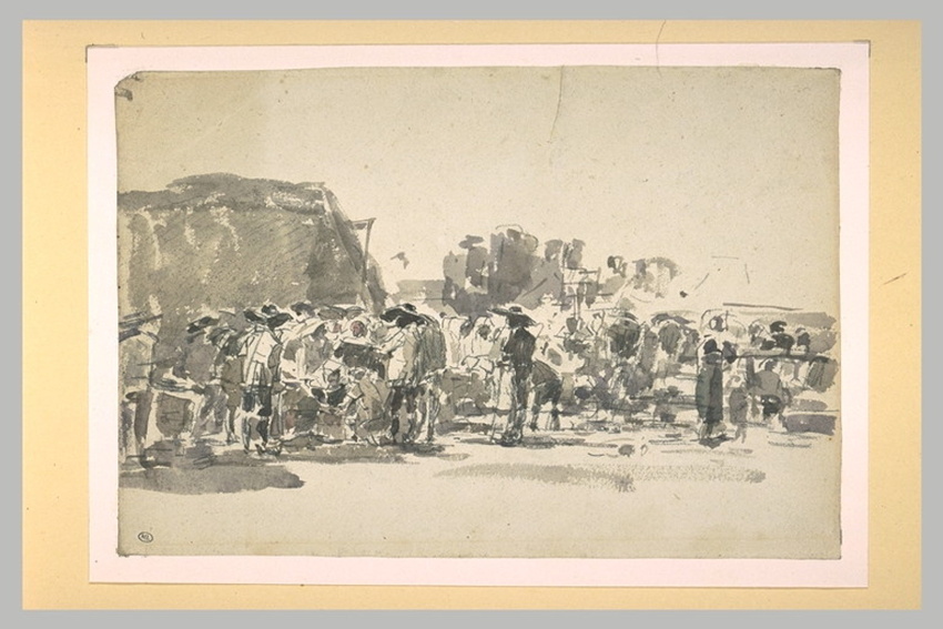 Eugène Boudin - Marché dans la région du Faou