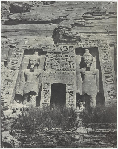 Maxime Du Camp - Nubie. Ibsamboul. Entrée du Spéos d'Hathor