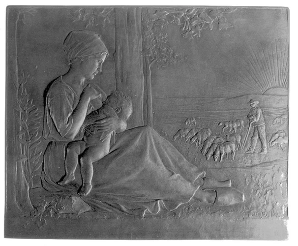 Charles Pillet - Paysanne allaitant son enfant