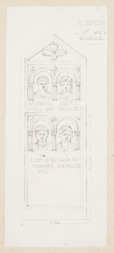 Edouard Villain - Etude d’une pierre tombale à la cathédrale de Modène