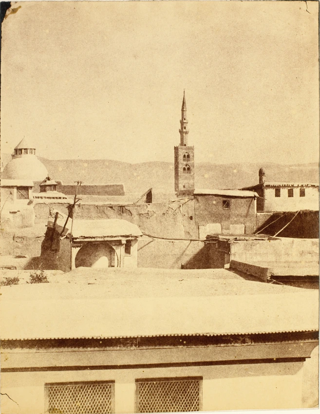 Henry Sauvaire - Damas, vue générale de la grande mosquée des Omeyades, panorama...