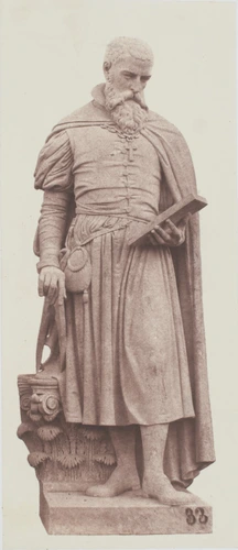 "Lescot", statue de Henri Joseph François de Triqueti, décor du palais du Louvre, Paris - Edouard Baldus