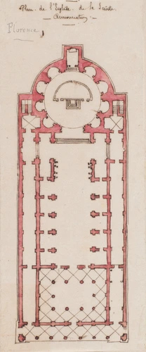Edouard Villain - Plan de l’Eglise de la Sainte-Annonciation, Florence