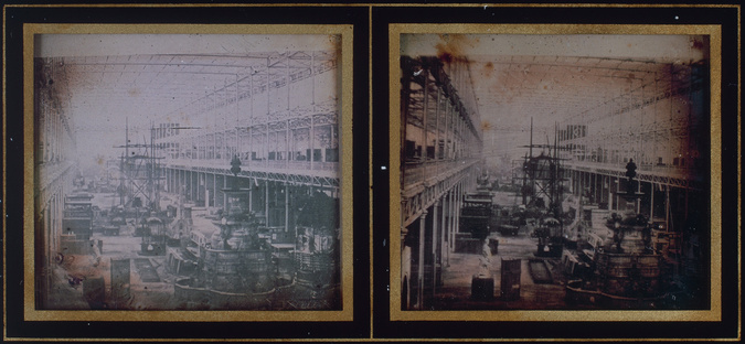 Louis-Jules Dubosq - Vue intérieure de la nef du Crystal Palace de Londres penda...