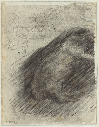 James Ensor - Chat couché, et étude de main