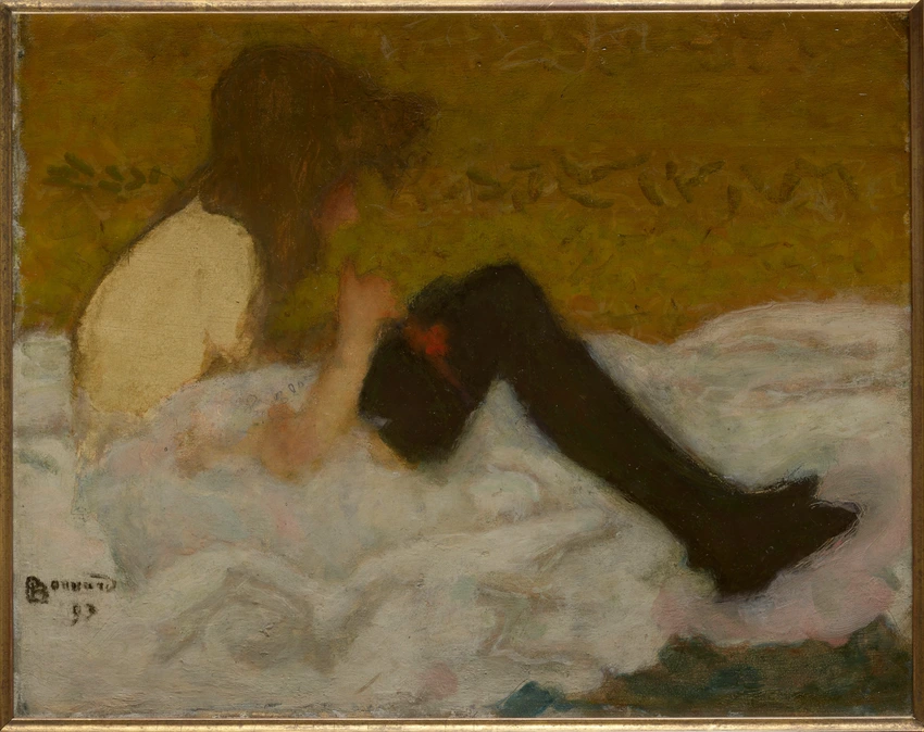 La Jeune Fille aux bas noirs - Pierre Bonnard