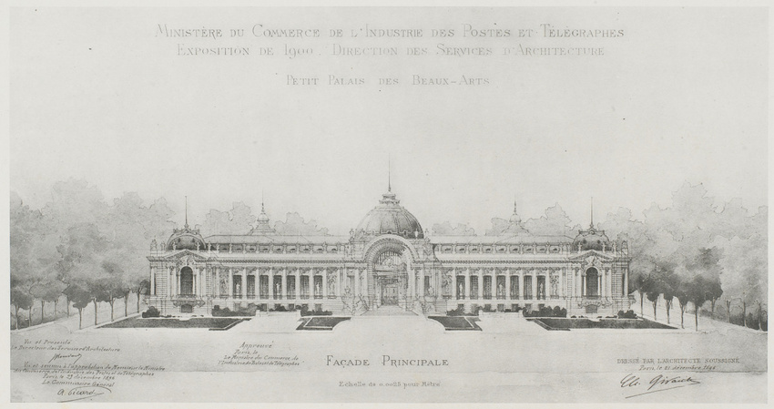 Charles Girault - Projet de 1896 pour le Petit Palais à l'Exposition universelle...