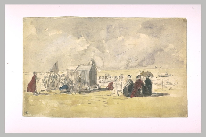 Eugène Boudin - Sur le rivage