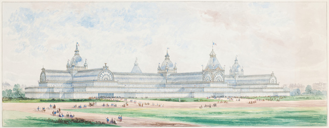 Joseph Paxton - Projet pour le palais du Champs de Mars de l'Exposition universe...