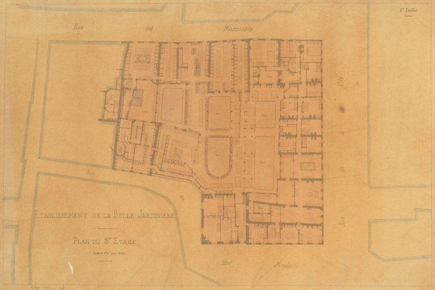 Jacques Blanchard - Etablissement de la Belle Jardinière, magasin ancien, plan d...