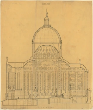 Alphonse Gosset - Sainte-Clotilde de Reims, coupe longitudinale