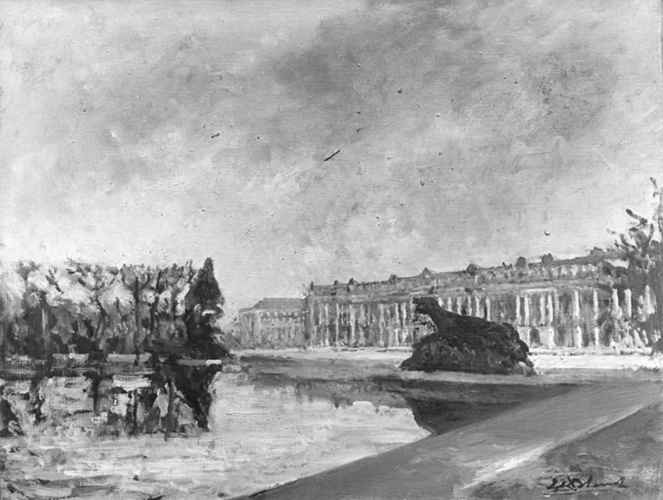 Vue du château et du parc de Versailles