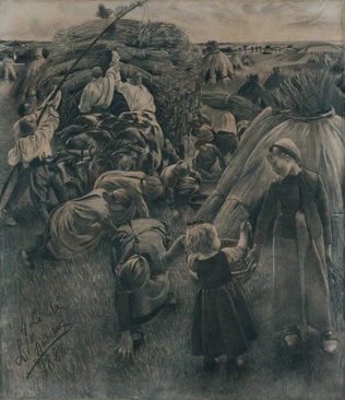 Léon Frédéric - Le Blé IV - La Récolte