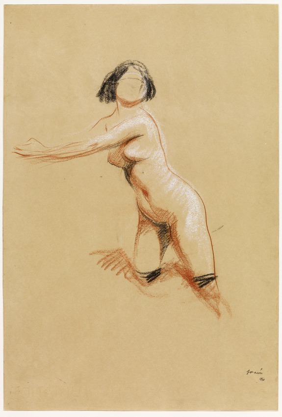 Jean-Louis Forain - Femme nue, en bas noirs
