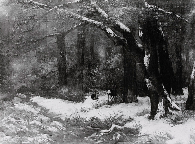 Gustave Courbet - Paysage avec chevreuil