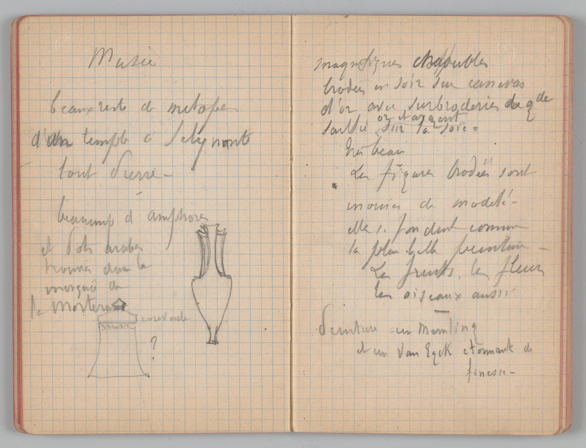 Charles-Justin Le Coeur - Carnet de notes concernant son voyage en Italie