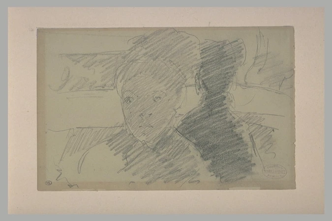 Mary Cassatt - Jeune femme, en buste, de face, dans une loge de théatre