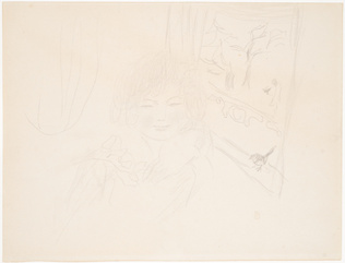 Pierre Bonnard - Jeune femme près d'une fenêtre avec oiseau sur le rebord