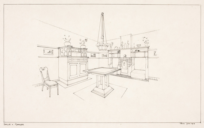Henry Van de Velde - Projet d'aménagement d'une salle à manger