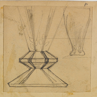 Lucien Bonvallet - Huit modèles de vases, ronds, à haut col, évasés et esquisse ...