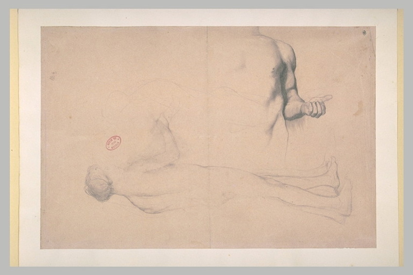 Edgar Degas - Etude pour Dante et Virgile, et bras d'homme