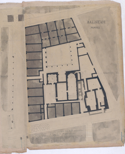 Louis Boitte - Plan du balneum à Pompéi