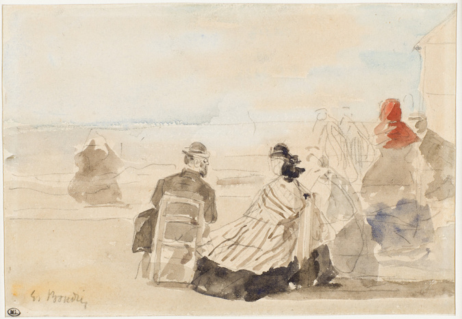 Eugène Boudin - Plage à Trouville