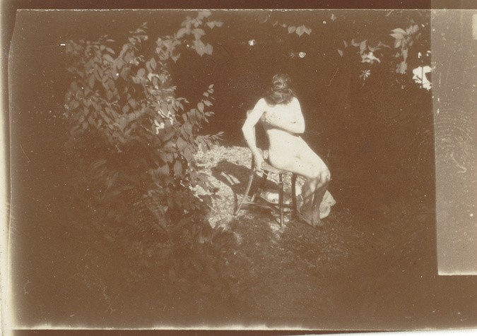 Pierre Bonnard - Marthe assise, la main gauche sur son sein droit