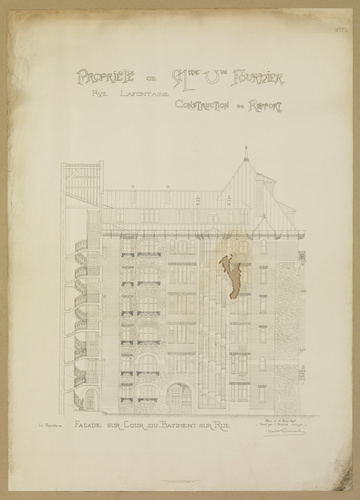 Hector Guimard - Paris 16e, 16, rue La Fontaine, Castel Béranger, propriété de M...
