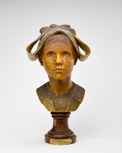 Henri Vernhes - Jeune Bretonne au jardin