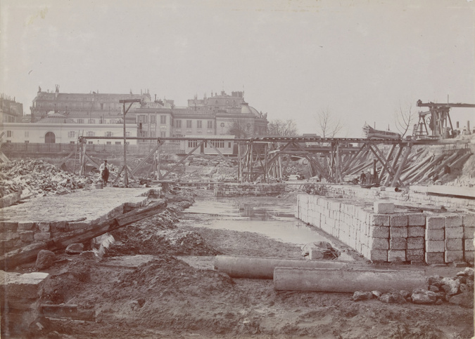 Anonyme - Chantier d'Orsay, vue du chantier prise de la Légion d'Honneur