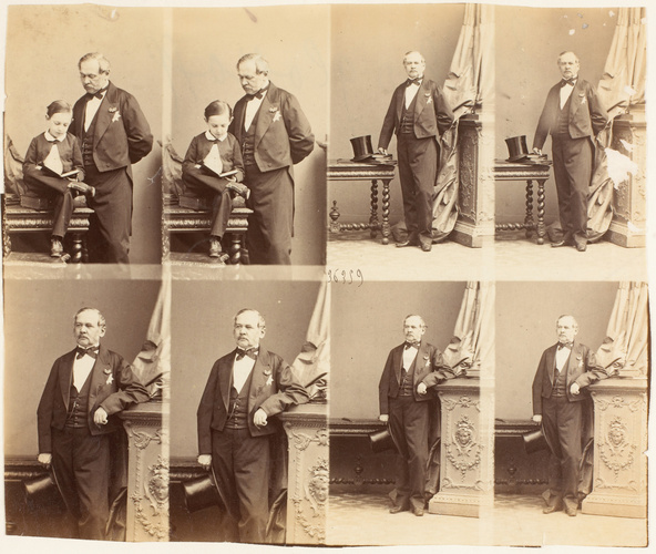 André Adolphe Eugène Disdéri - M. Tschoglotoff et un enfant en huit poses, six d...