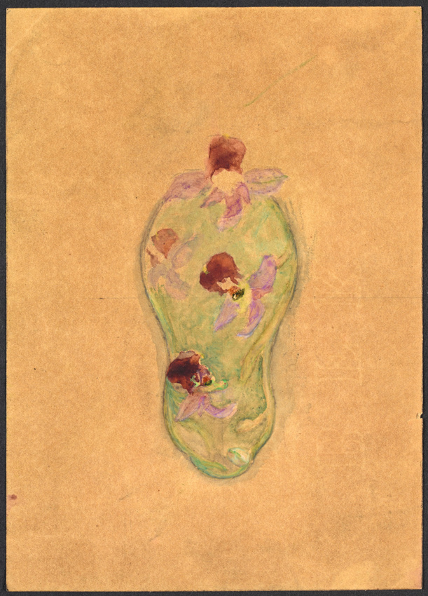 René Lalique - Ornement avec motifs d'orchidées