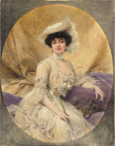 Théobald Chartran - Jeune femme à l'ombrelle