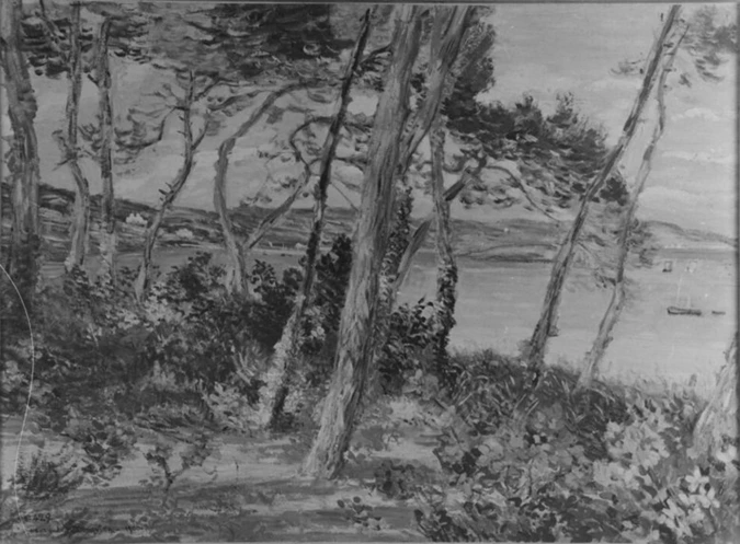 Henry de Waroquier - Petit bois de pins au bord de la mer