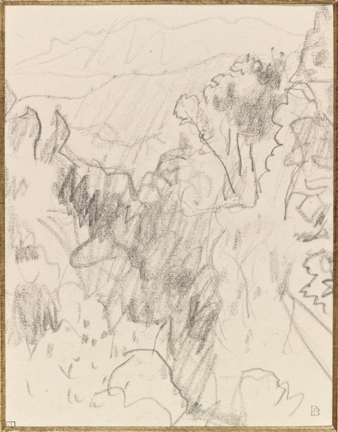 Pierre Bonnard - Paysage avec chaîne de montagnes