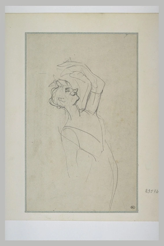 Henri de Toulouse-Lautrec - Yvette Guilbert, le bras gauche levé