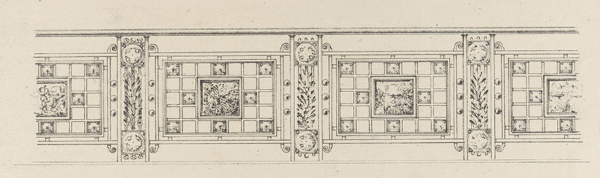 Edgar Brandt - Projet de rambarde pour un balcon